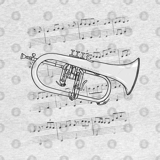 Flugelhorn Player Hornist Brass Musician by doodlerob